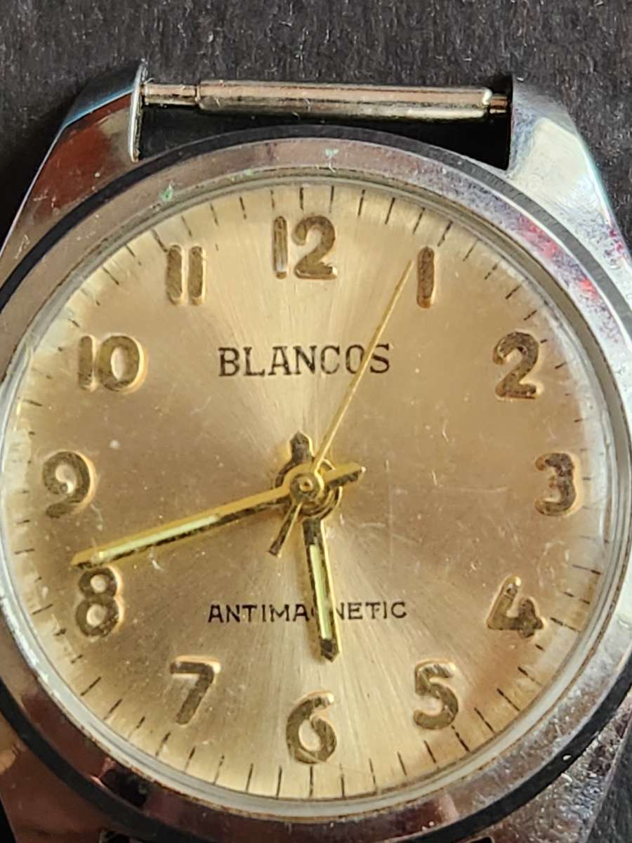 Vintage BLANCOS Antimagnetic Mechanical Wrist Watch (not working) - as per photograph