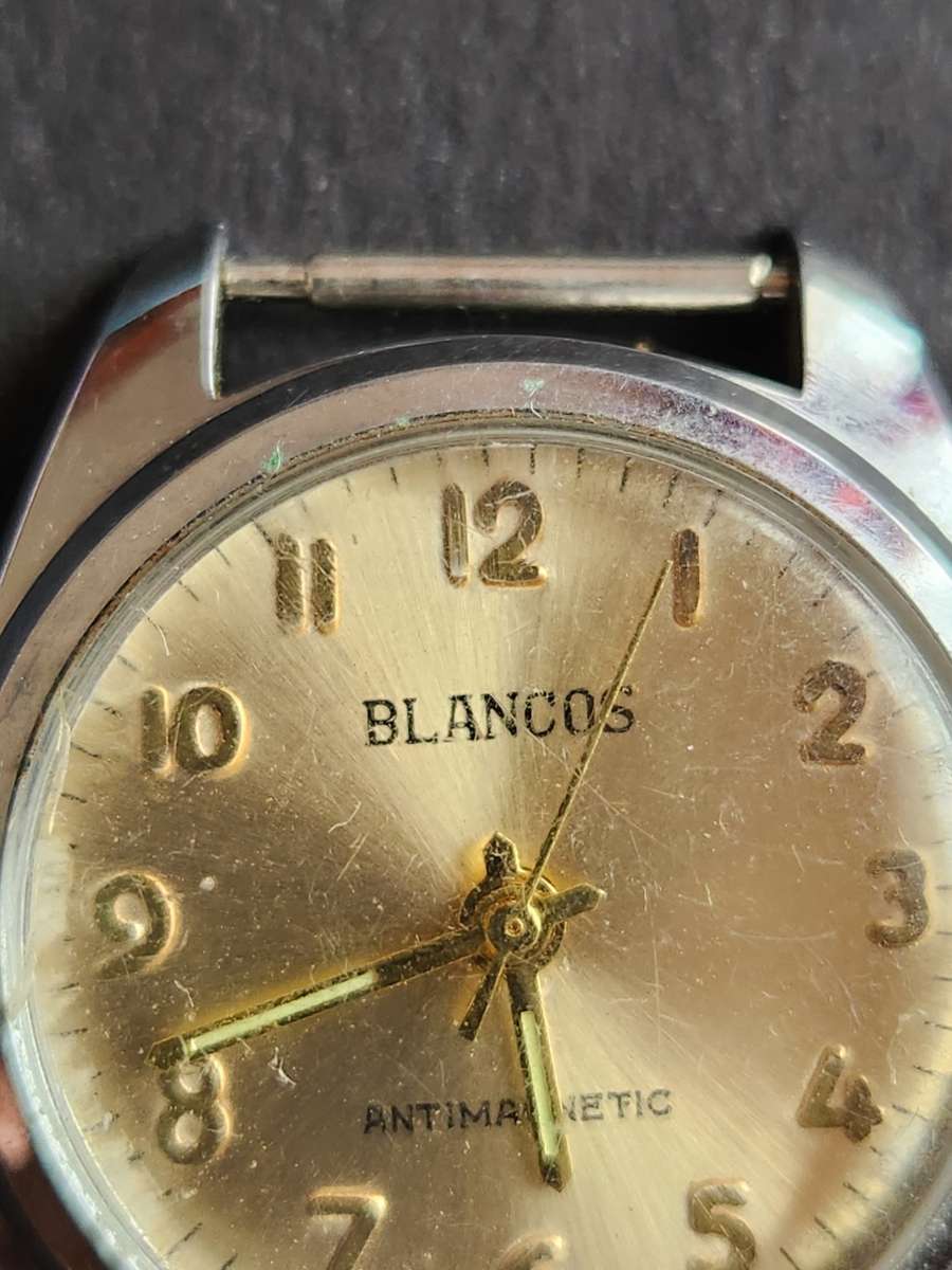 Vintage BLANCOS Antimagnetic Mechanical Wrist Watch (not working) - as per photograph