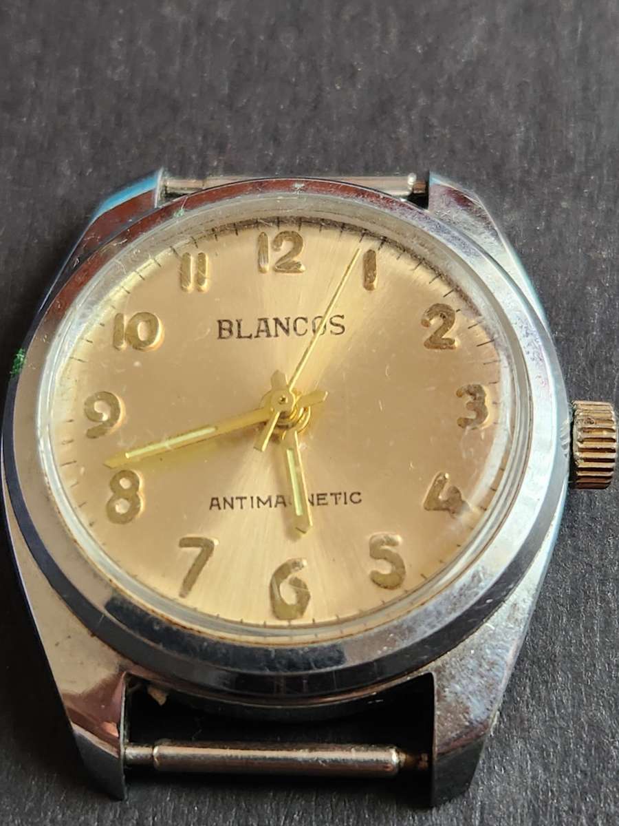 Vintage BLANCOS Antimagnetic Mechanical Wrist Watch (not working) - as per photograph