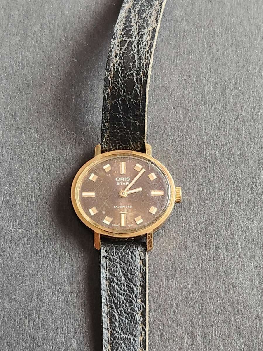 Vintage Oris Star 17 Jewels Swiss made Ladies Wrist Watch 10 Microns (not working) - as per photo