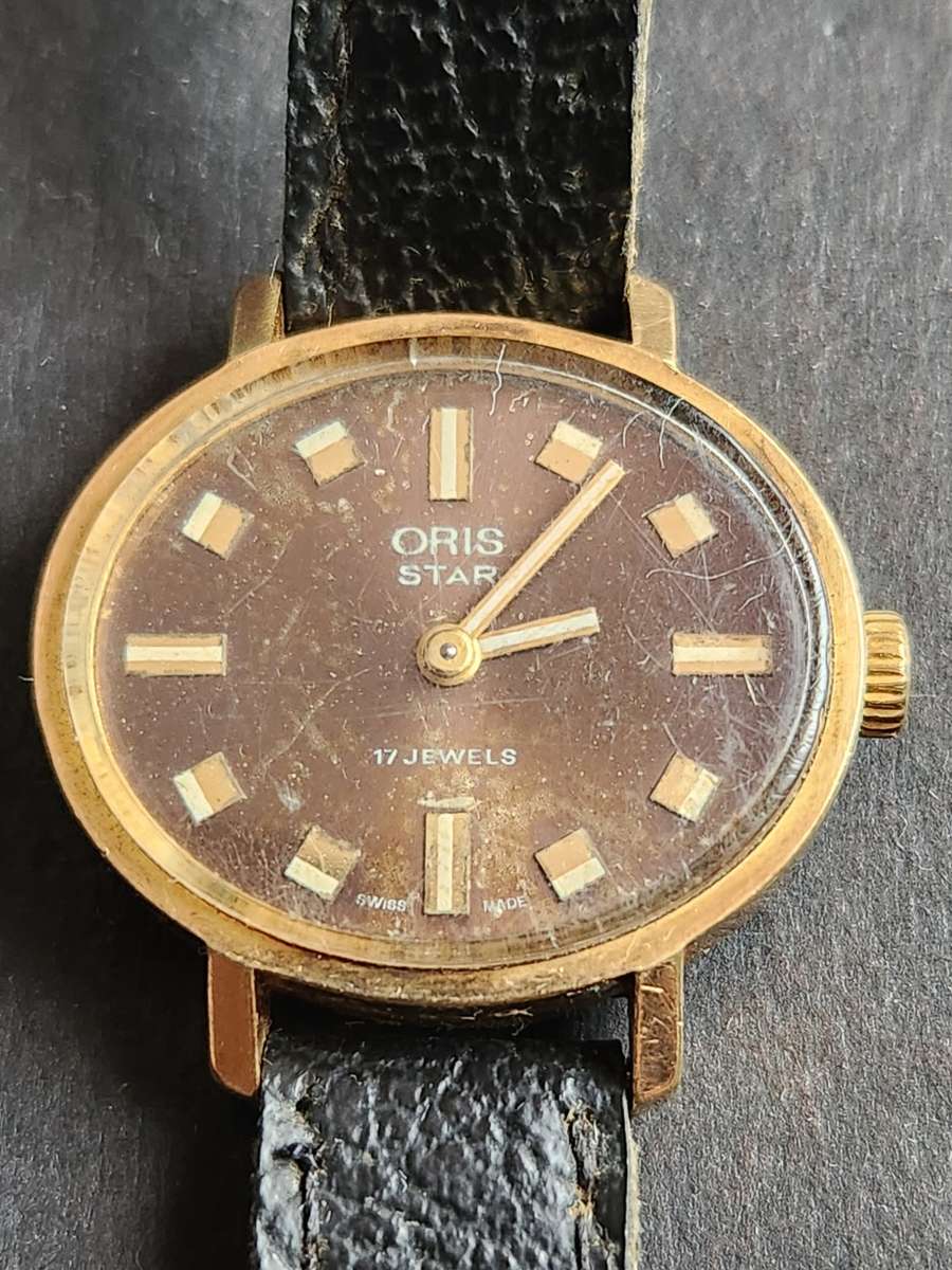 Vintage Oris Star 17 Jewels Swiss made Ladies Wrist Watch 10 Microns (not working) - as per photo