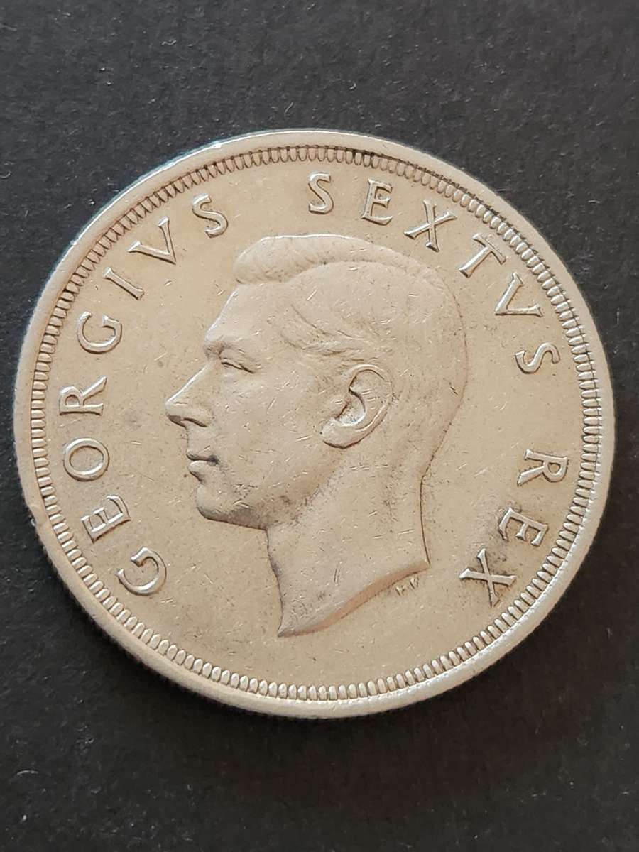 Union 5 Shillings 1950 VF - as per photograph