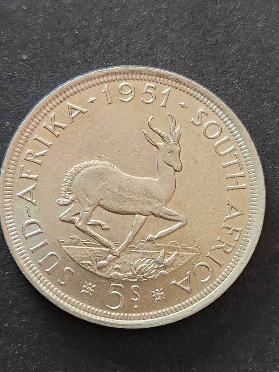 Union 5 Shillings 1951 (nice condition) - as per photograph