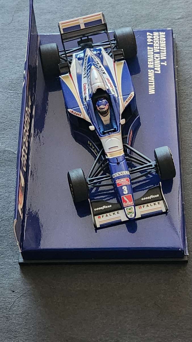 Paul`s Model Art Mini Champs Williams Renault 1997 Launch Version J. Villeneuve 1:43 - as per photo