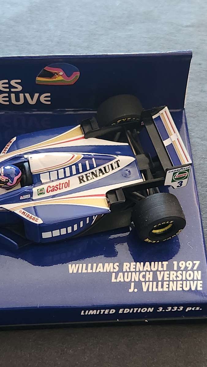 Paul`s Model Art Mini Champs Williams Renault 1997 Launch Version J. Villeneuve 1:43 - as per photo