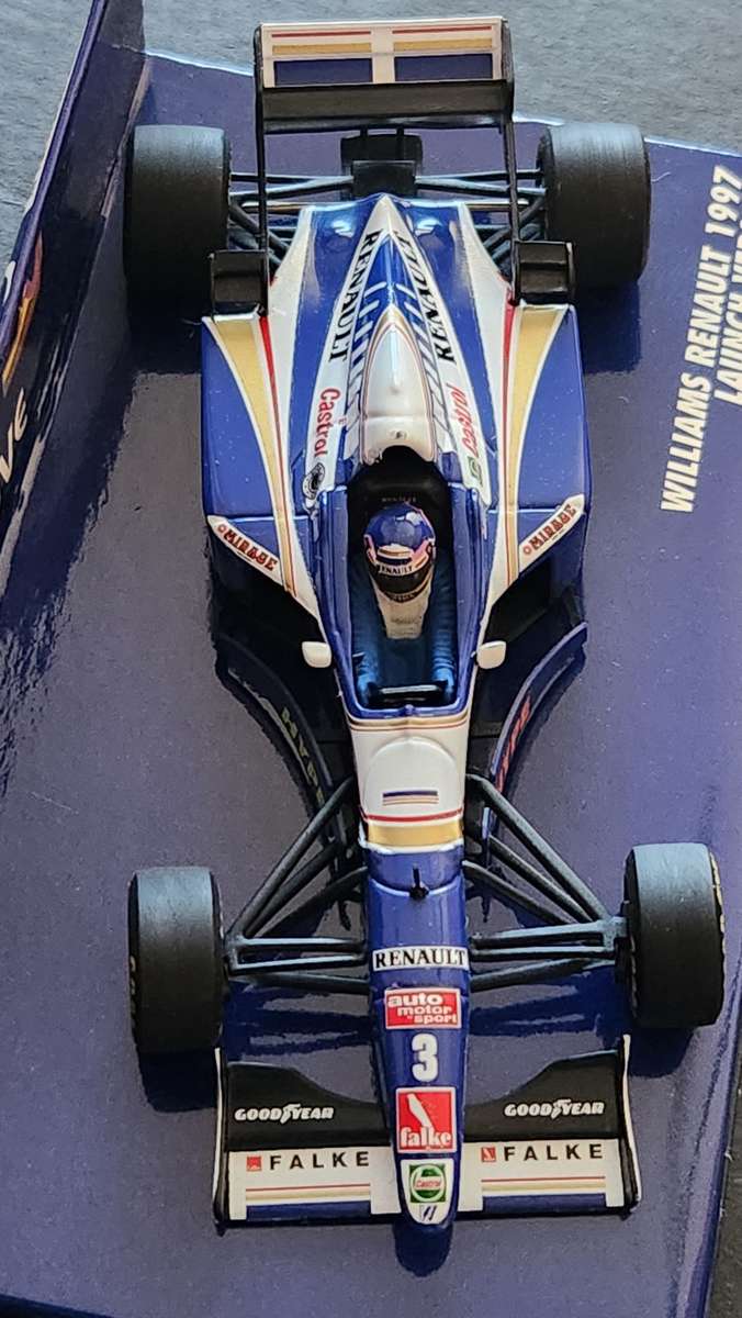 Paul`s Model Art Mini Champs Williams Renault 1997 Launch Version J. Villeneuve 1:43 - as per photo