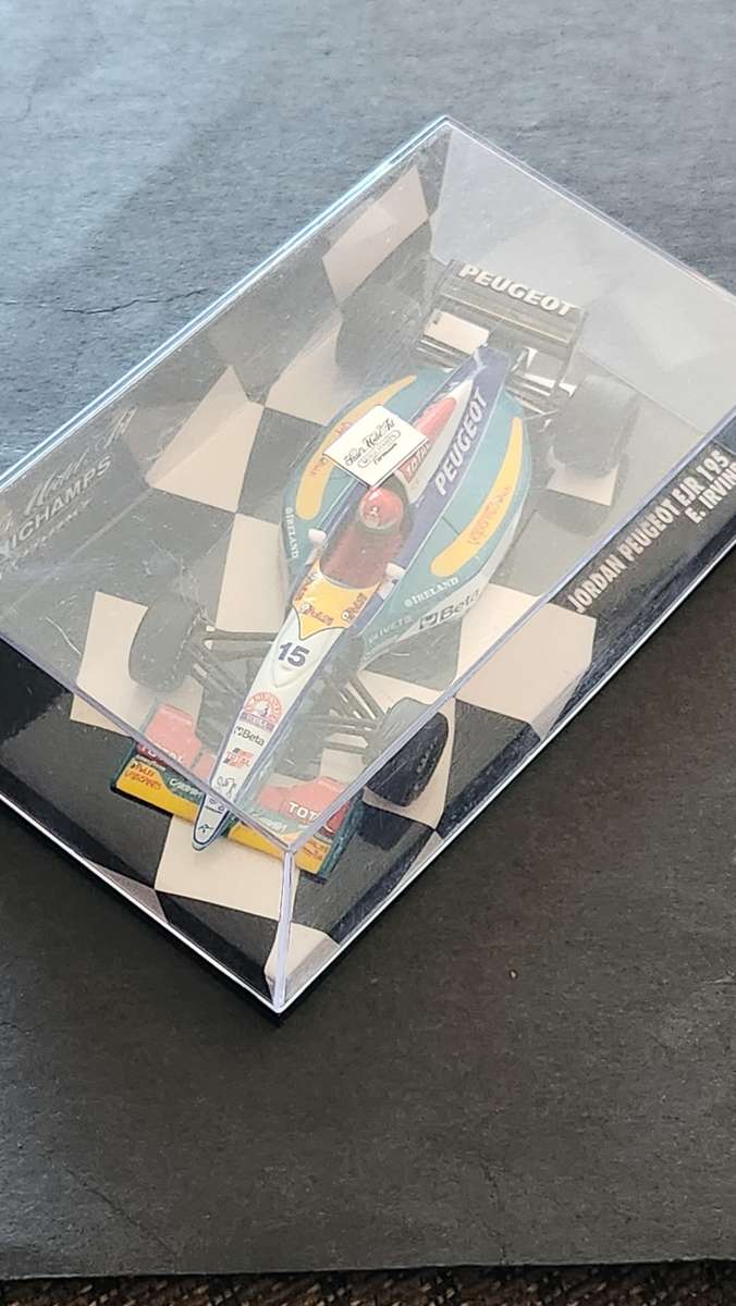 Paul`s Model Art Mini Champs Jordon Peugeot EJR 195 E. Irvine 1:43 - as per photo
