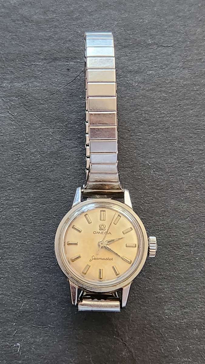 Vintage Ladies Omega Seamaster Wrist Watch (not working) - as per photograph