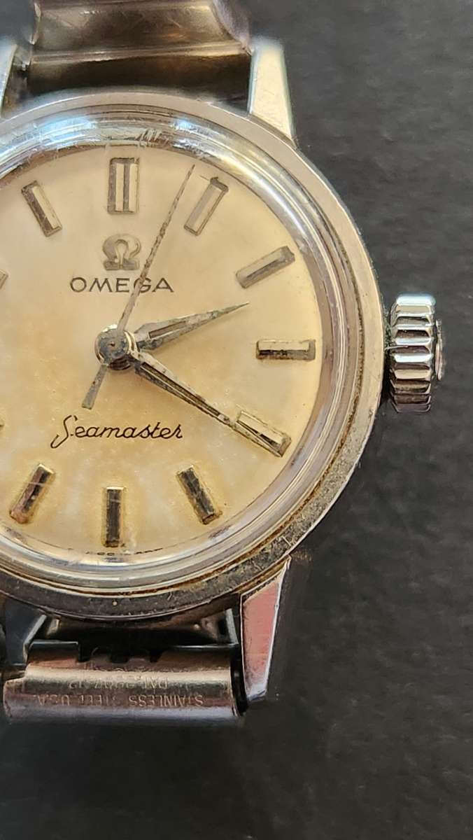 Vintage Ladies Omega Seamaster Wrist Watch (not working) - as per photograph