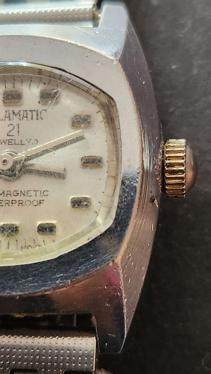 Vintage Rolamatic 21 Jewels Antimagnectic Waterproof Ladies Wrist Watch (not working)- as per photo