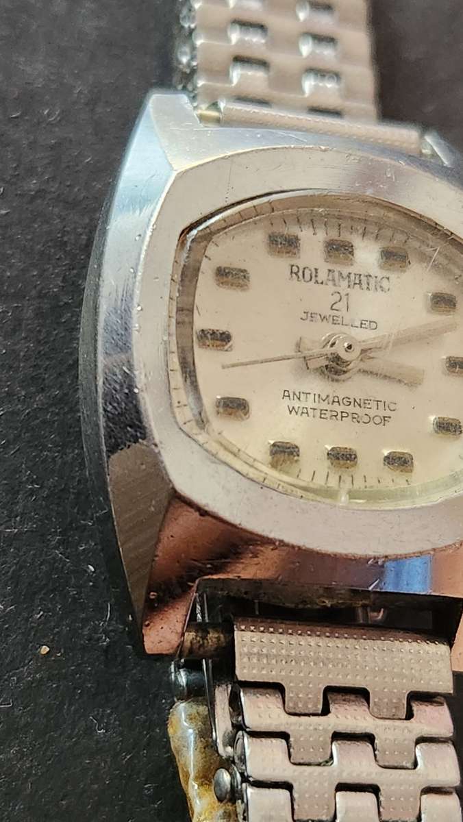 Vintage Rolamatic 21 Jewels Antimagnectic Waterproof Ladies Wrist Watch (not working)- as per photo