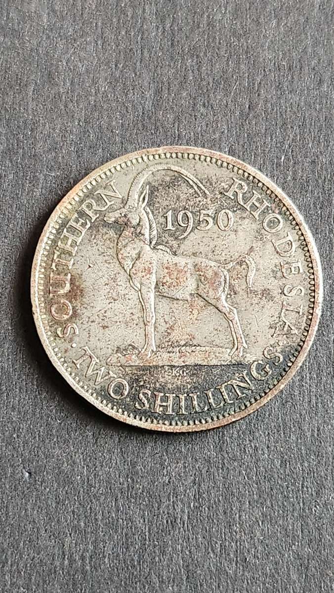 Southern Rhodesia 2 Shillings 1950 Filler Coin- as per photograph
