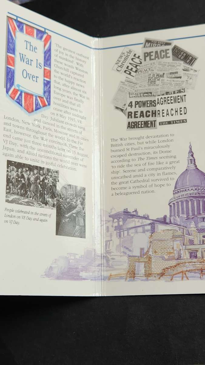 1995 UK Brilliant Uncirculated Second World War £2 Coin (in Peace Goodwill) - as per photograph