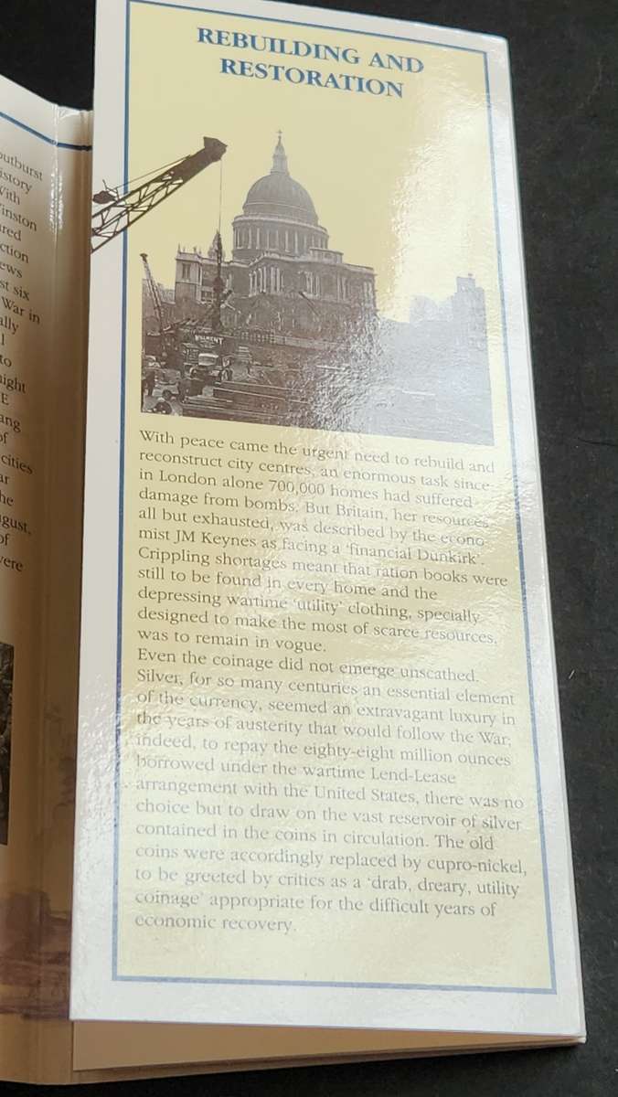 1995 UK Brilliant Uncirculated Second World War £2 Coin (in Peace Goodwill) - as per photograph