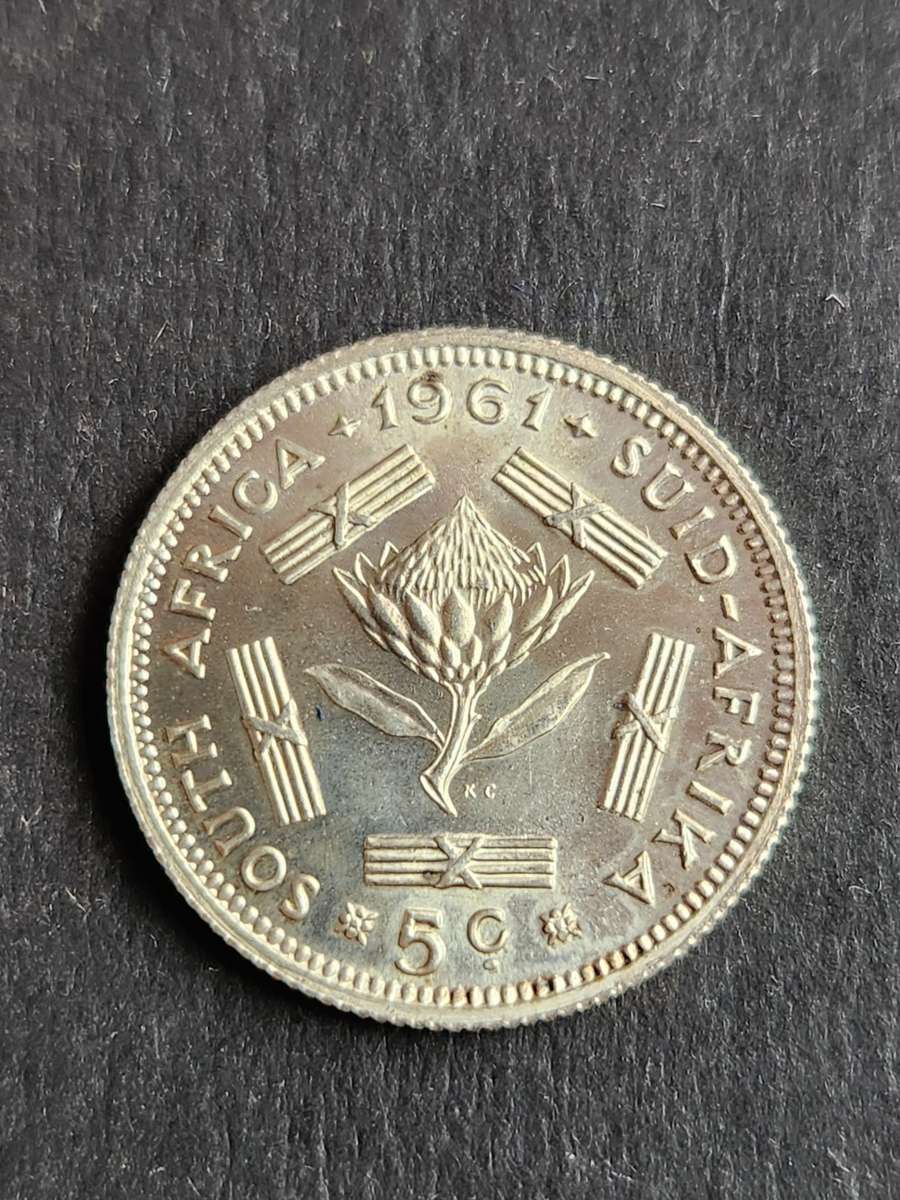 Republic 5 Cents 1961 UNC - as per photograph