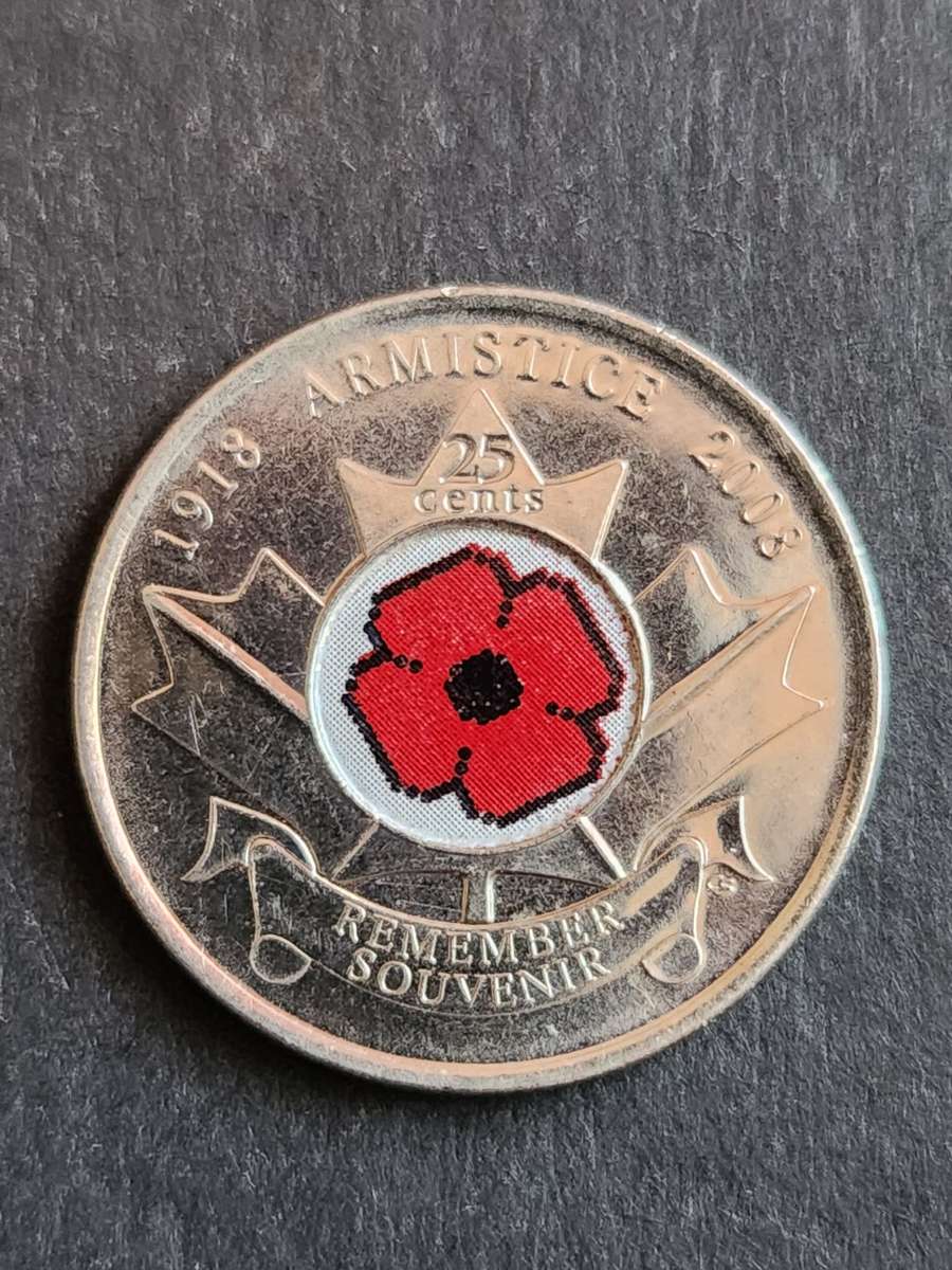 Canada 25 Canada 2008 Armistice Remember Souvenir - as per photograph