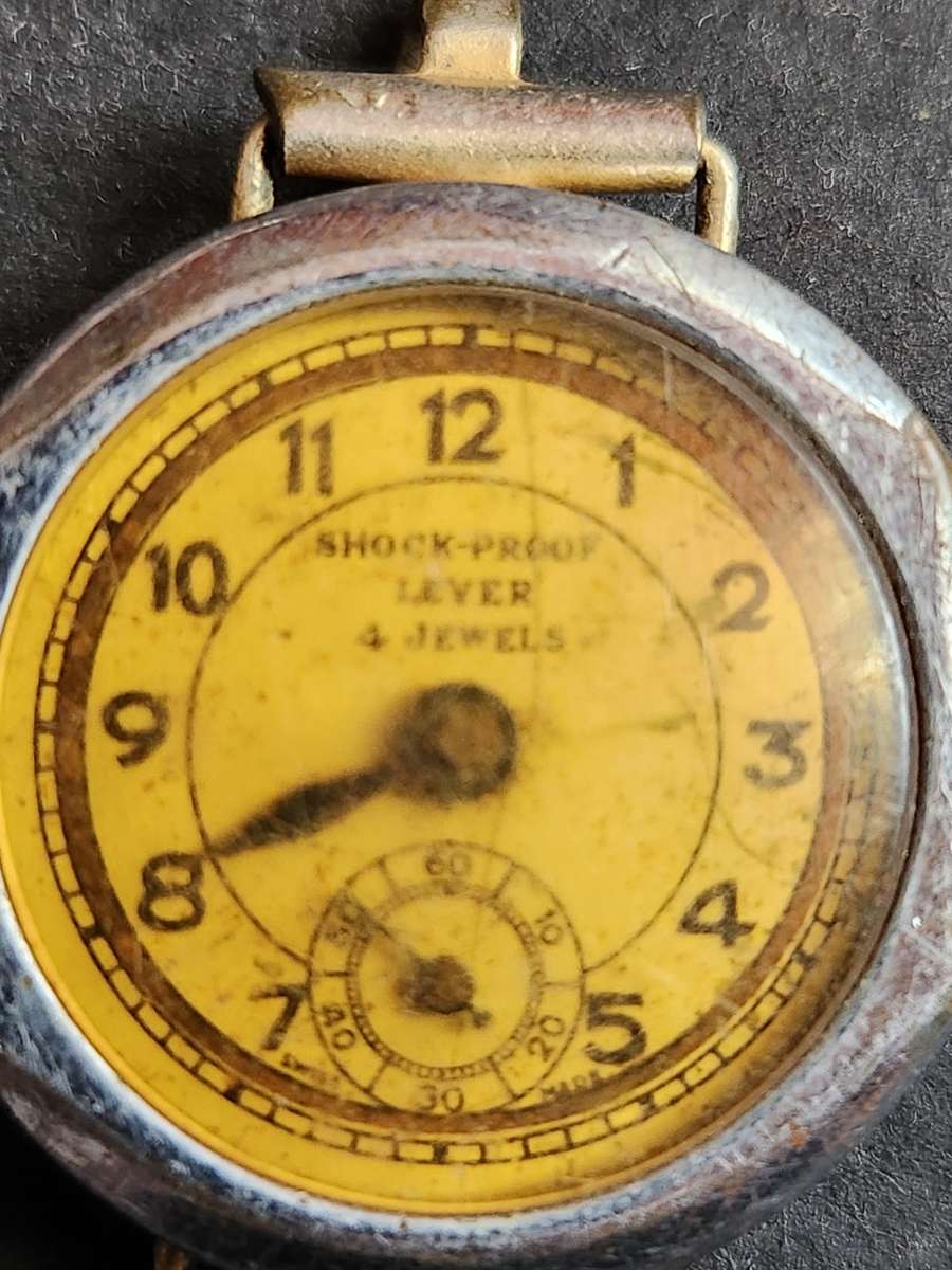 Vintage Shock Proof Lever 4 Jewels Ladies Watch (not working) Swiss made - as per photograph