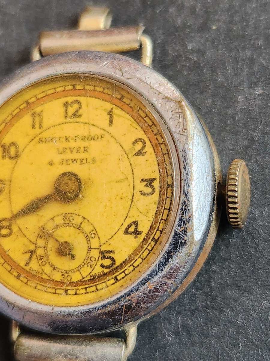Vintage Shock Proof Lever 4 Jewels Ladies Watch (not working) Swiss made - as per photograph