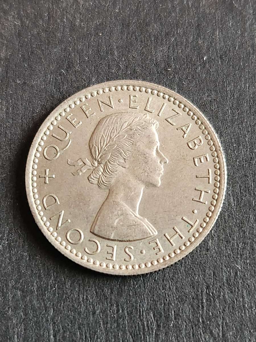 Rhodesia and Nysaland Sixpence 1957 - as per photograph