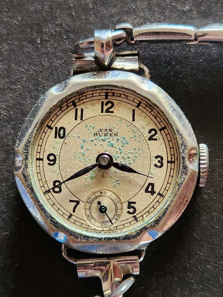 Vintage Ladies Van Buren Mechanical Wrist Watch (not working) - missing glass