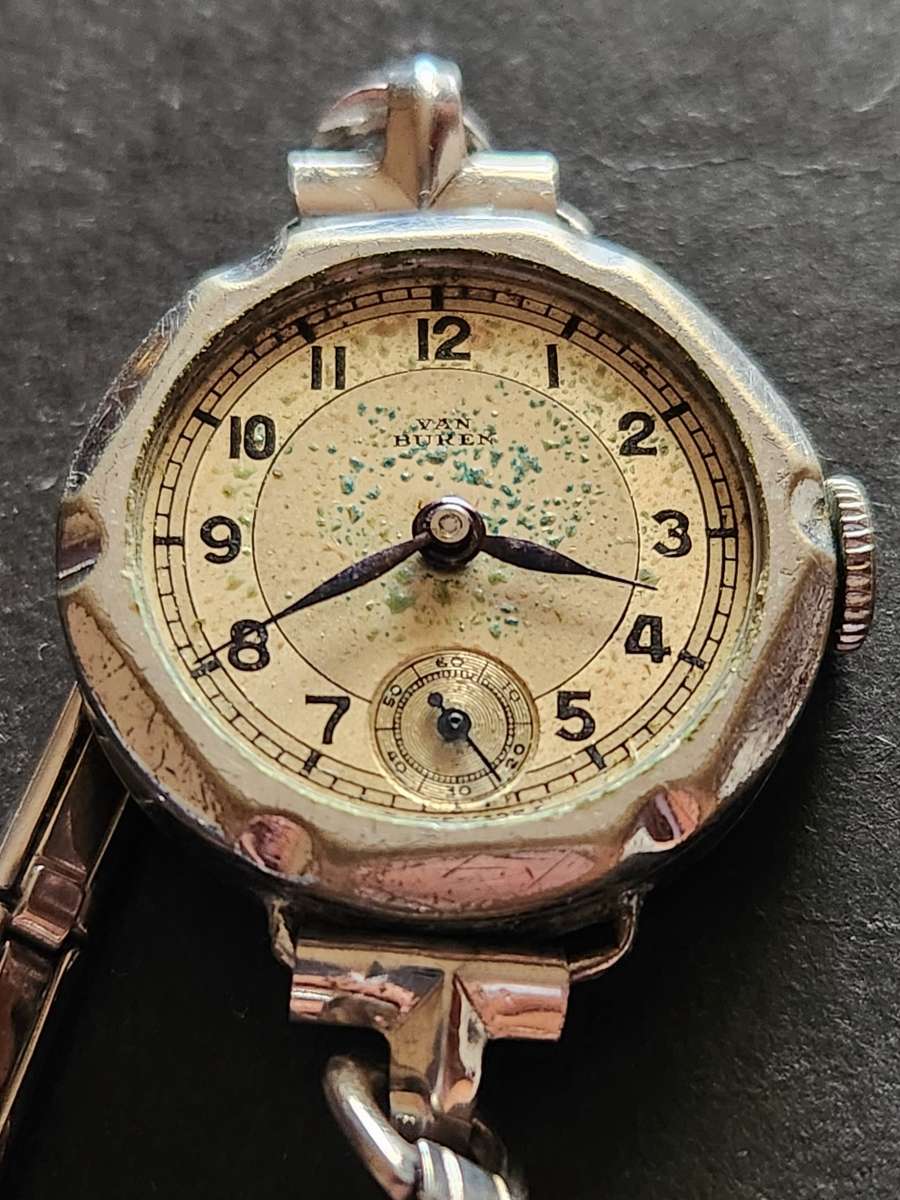 Vintage Ladies Van Buren Mechanical Wrist Watch (not working) - missing glass