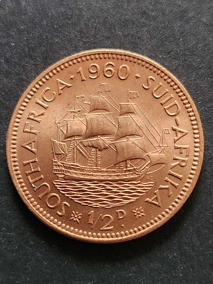 Union 1/2 Penny 1960 BU - as per photograph