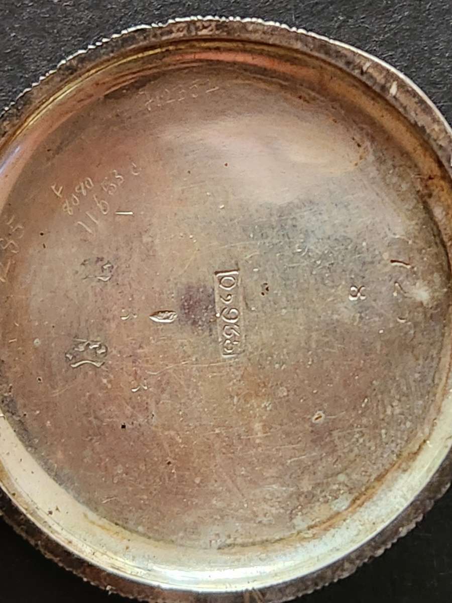 Silver Pocket Watch Stamp .935 - (missing winder , enamel dial) not working- as per photograph