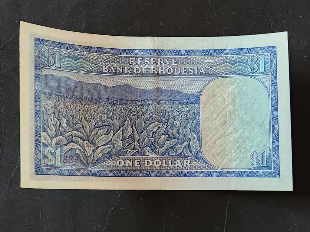 Reserve Bank of Rhodesia 1 Dollar Salisbury 2 August 1979 (Bird Watermark) very nice condition