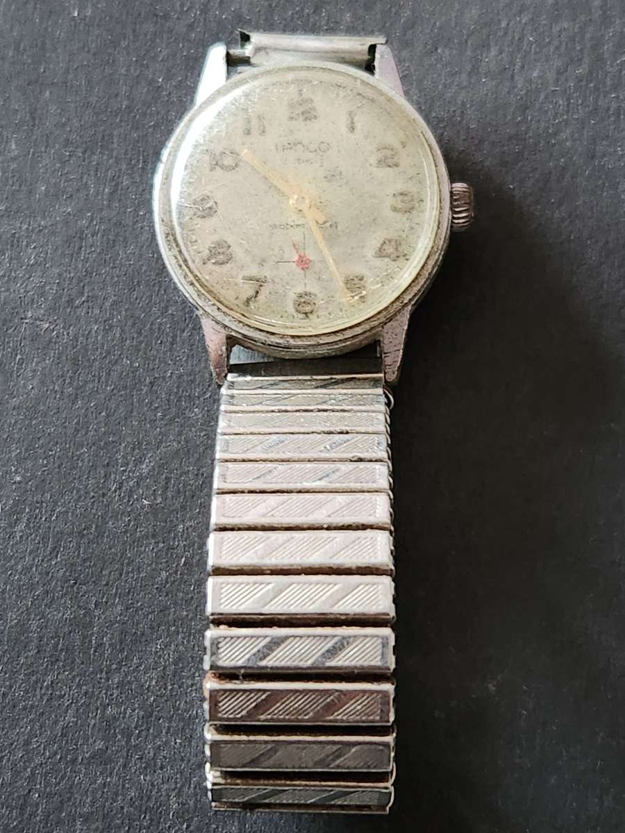 Vintage Men`s Lanco 15 Jewels Shock Proof Wrist Watch (not working)