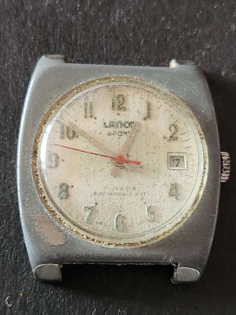 Vintage Lanco Sport 17 Jewels Shock Resistant Mechanical Wrist Watch (not working) - as per photo