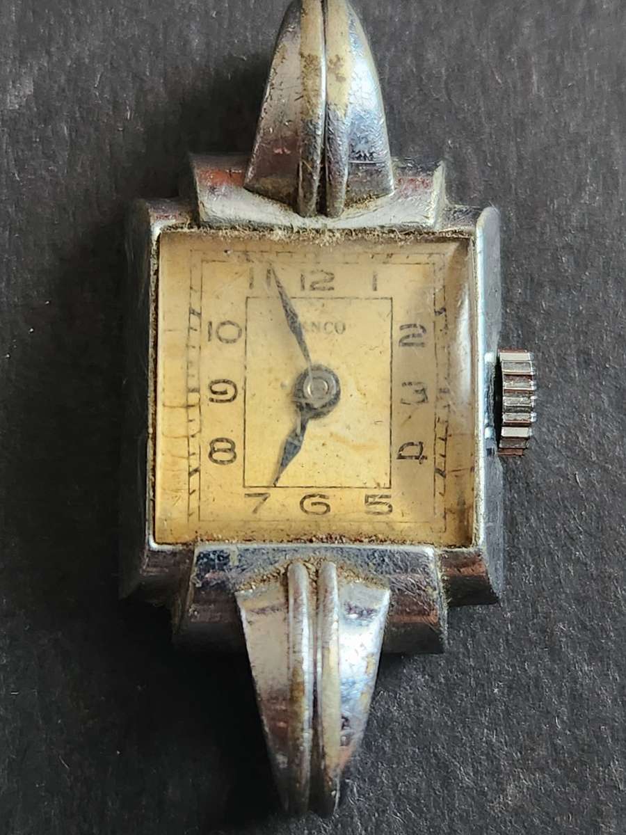 Vintage Ladies Lanco Mechanical Wrist Watch (runs on/off) needs to be serviced- as per photograph