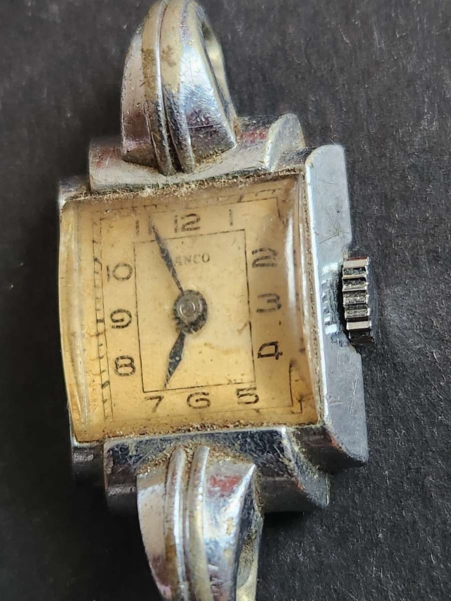 Vintage Ladies Lanco Mechanical Wrist Watch (runs on/off) needs to be serviced- as per photograph