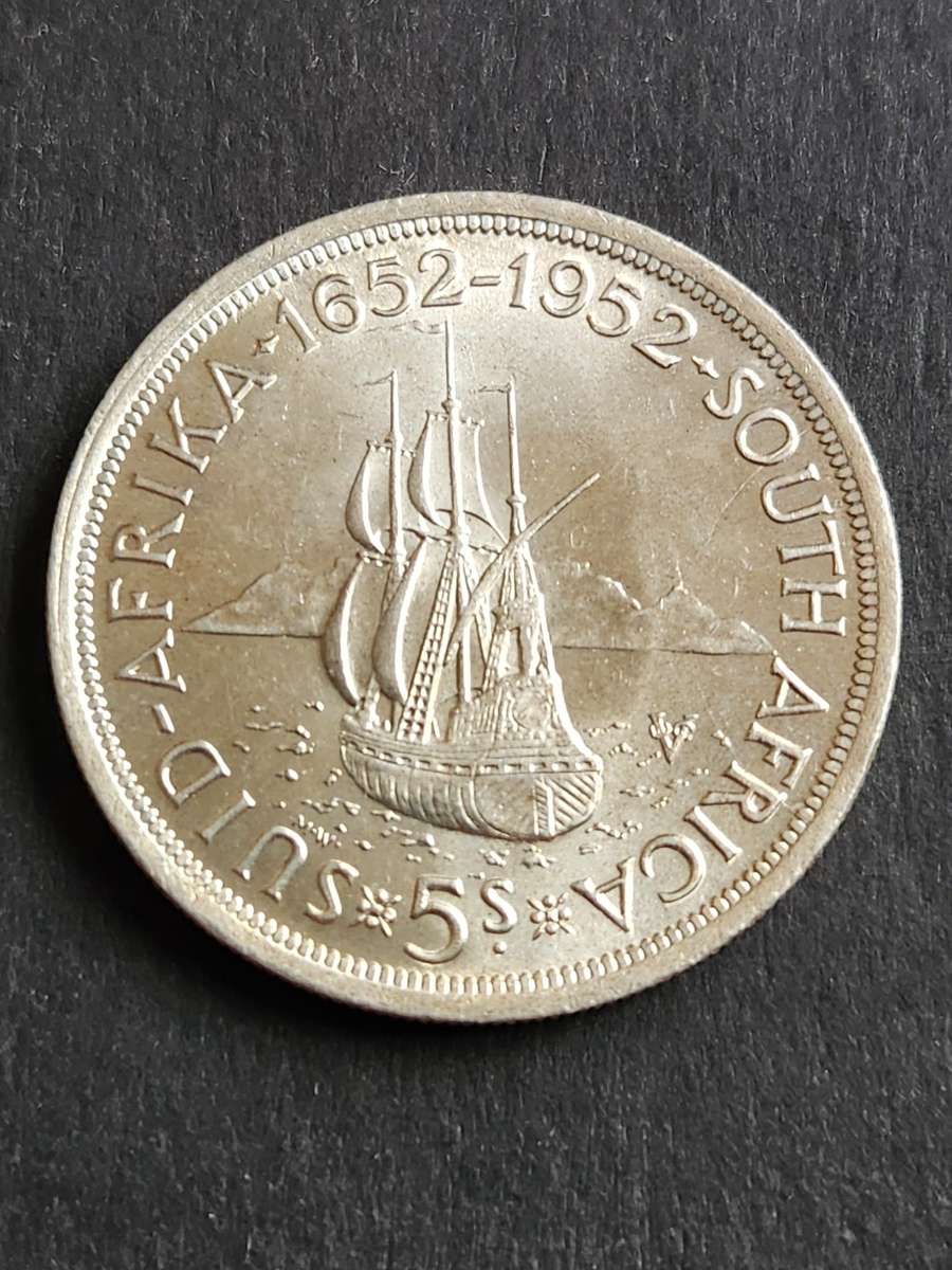 Union 5 Shillings 1952 (excellent condition) - as per photograph