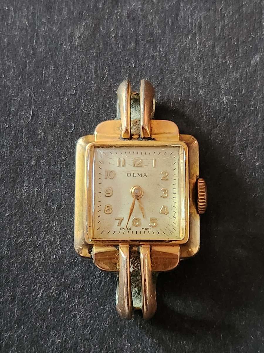 Vintage Ladies Olma 15 Jewels Mechanical Wrist Watch 20 Microns - working (needs to be serviced)