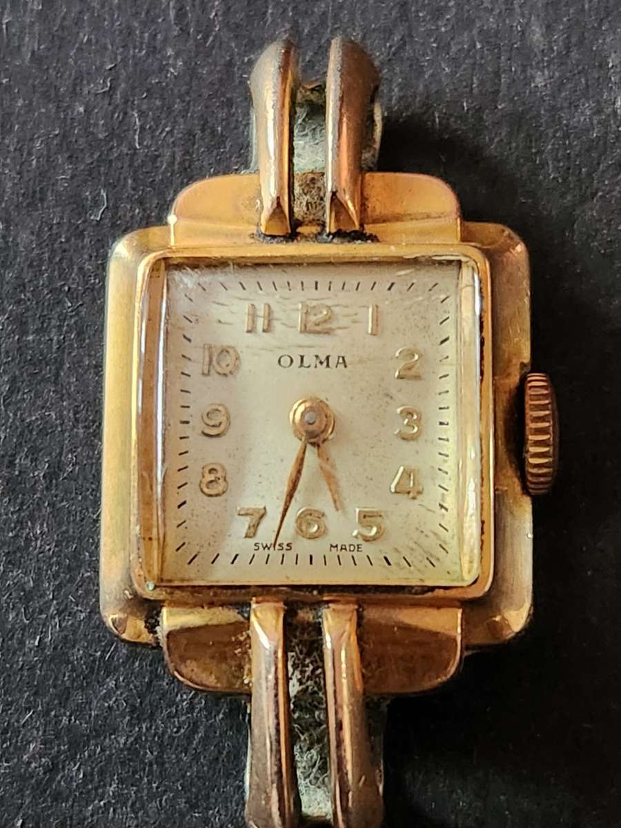 Vintage Ladies Olma 15 Jewels Mechanical Wrist Watch 20 Microns - working (needs to be serviced)