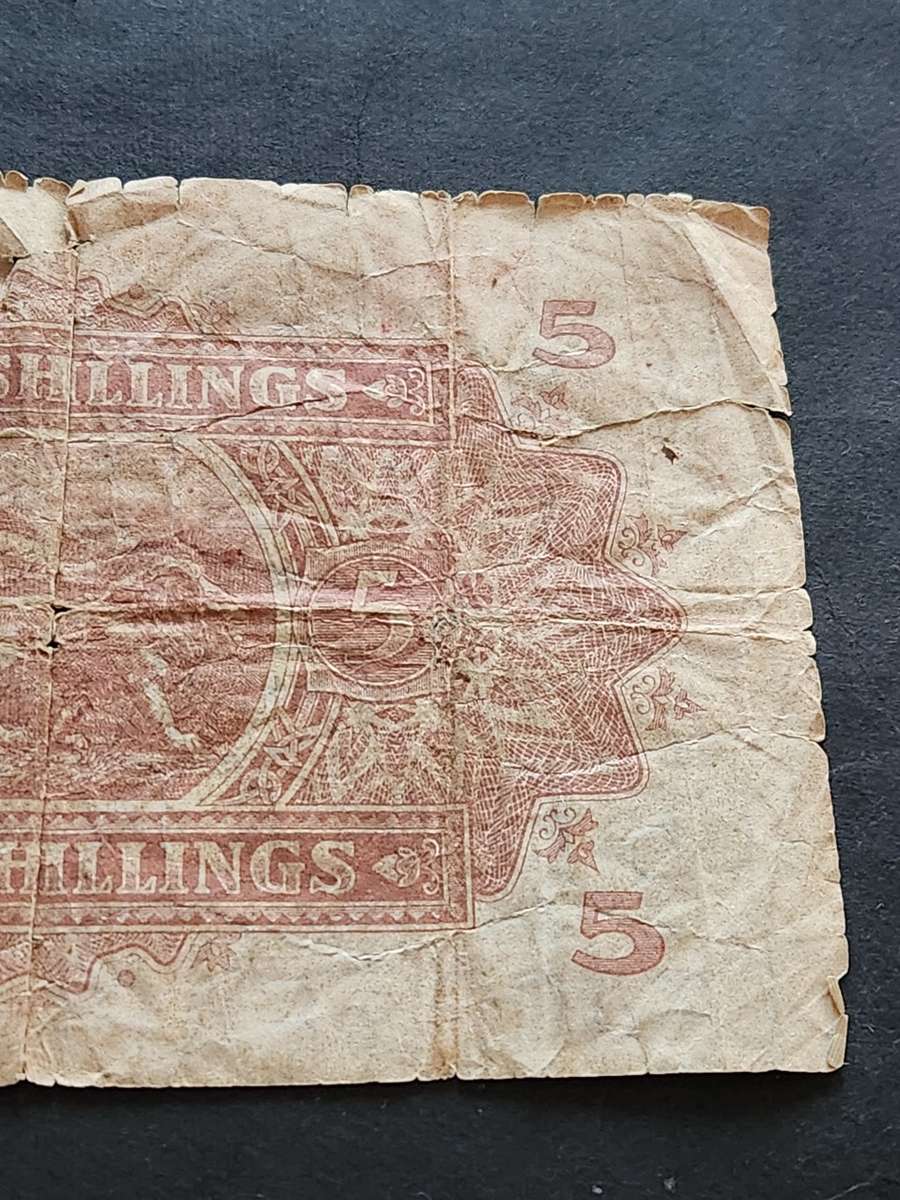 The East African Currency Board 5 Shillings Nairobi 2 January 1939 - as per photograph