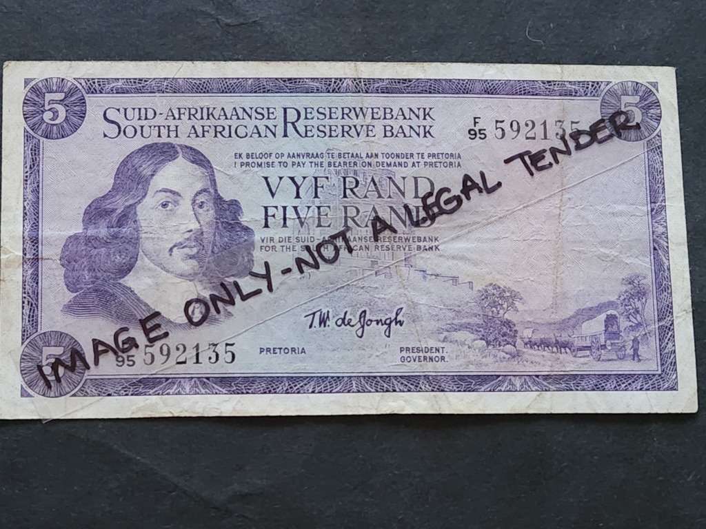 TW de Jongh R5 Note 1st issue 1967 - as per photograph