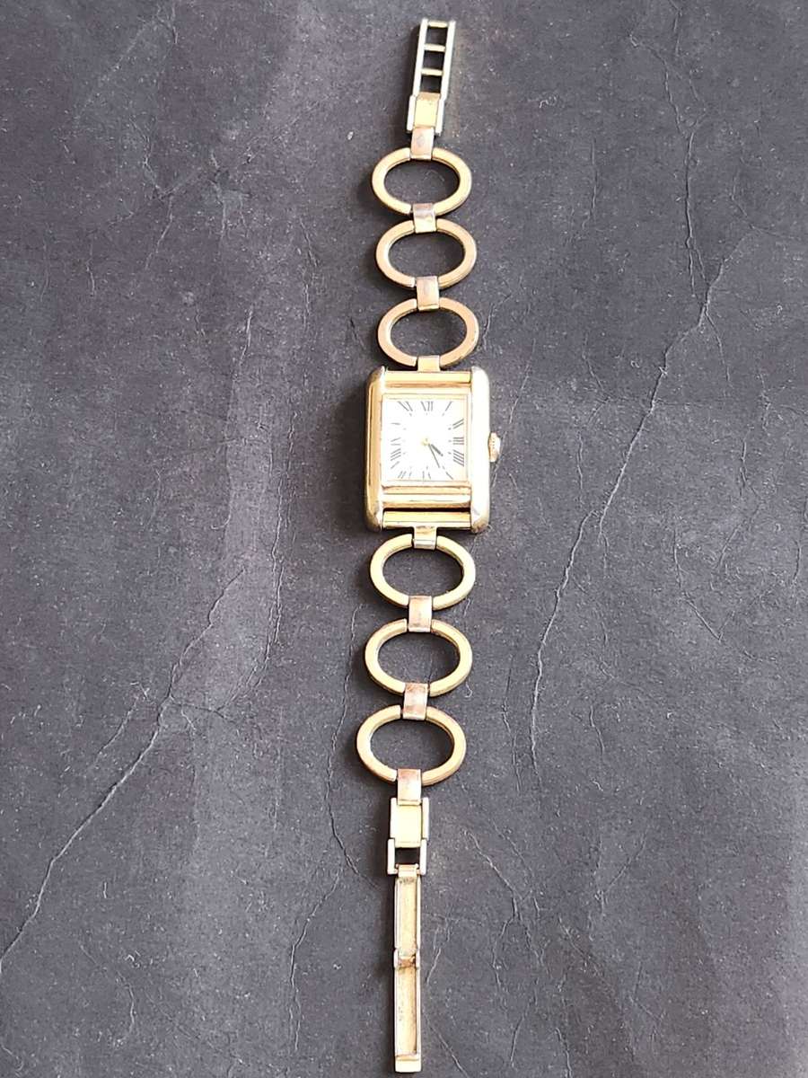 Vintage Caravelle 7 Jewels Gold Plated Ladies Watch (not working) - as per photograph