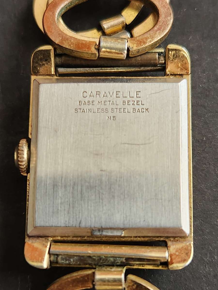 Vintage Caravelle 7 Jewels Gold Plated Ladies Watch (not working) - as per photograph
