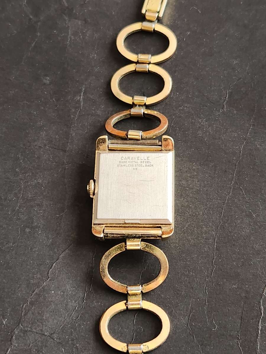 Vintage Caravelle 7 Jewels Gold Plated Ladies Watch (not working) - as per photograph