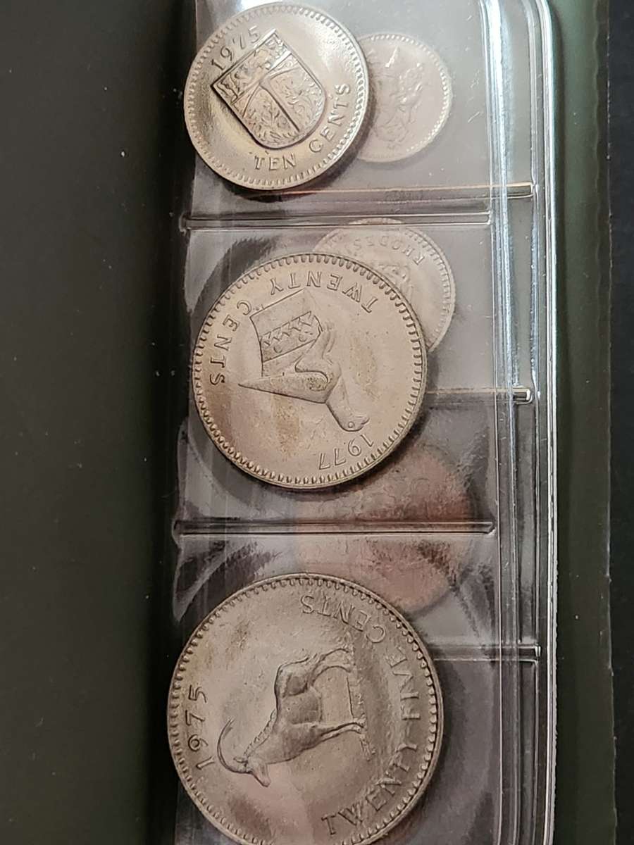 Coins of Rhodesia Set (uncirculated) Green Set - as per photograph