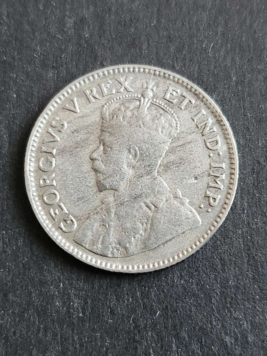 East Africa 50 Cents 1921  .250 Silver - as per photograph