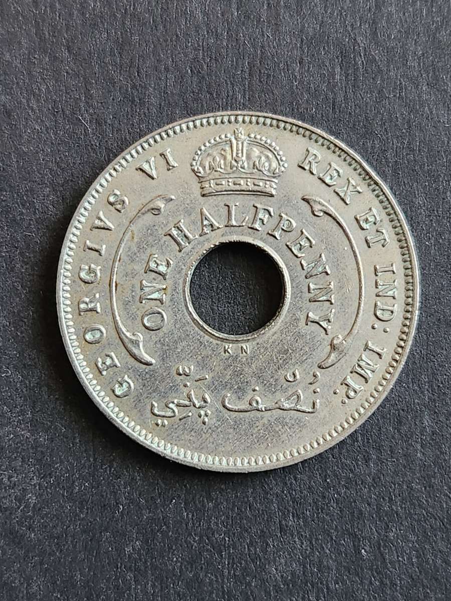 British West Africa One Half Penny 1937 - as per photograph