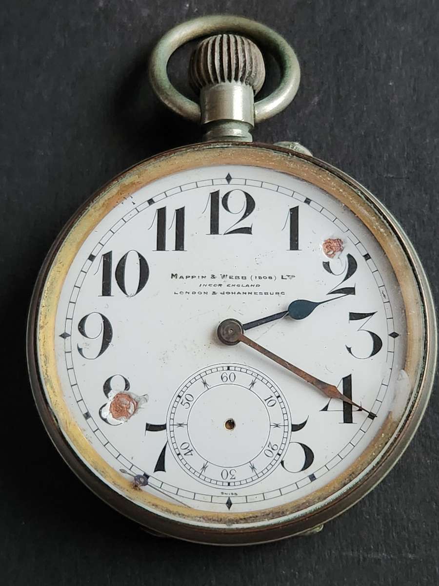 Vintage Mappin & Webb Goliath Swiss Made Pocket Watch 60 mm (not working) - as per photograph