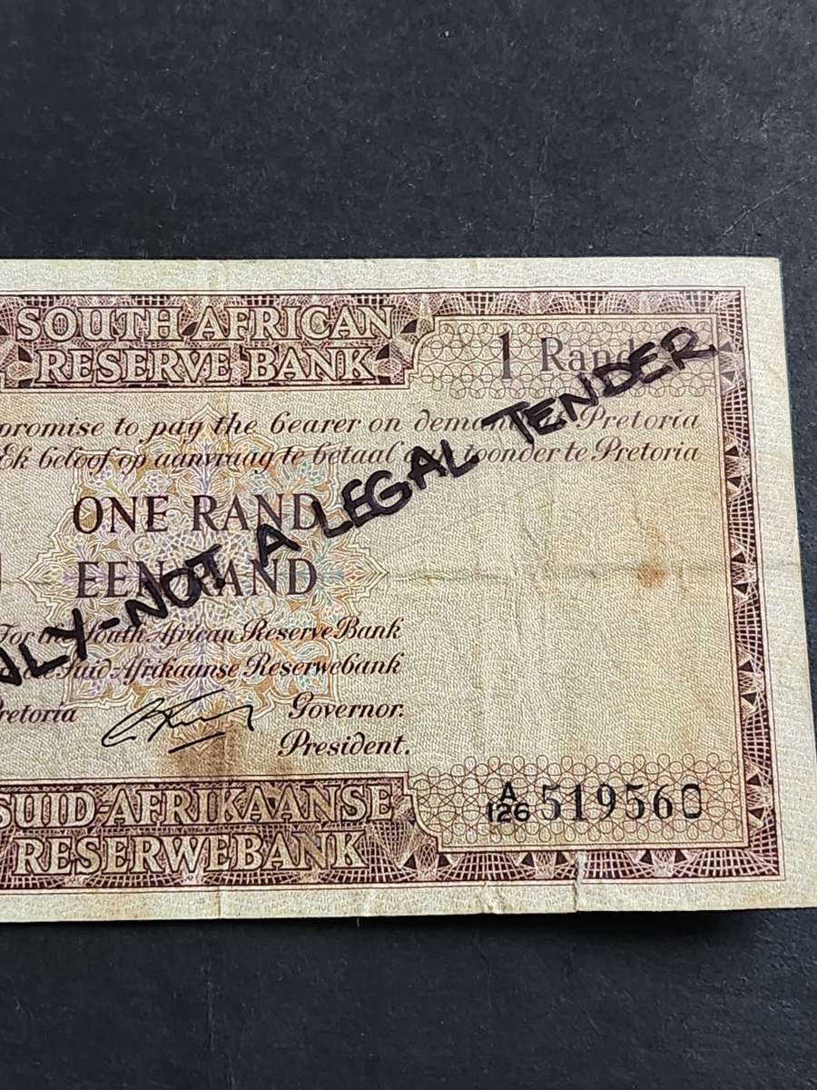 G Rissik One Rand 1st issue 1961 A/E - as per photograph