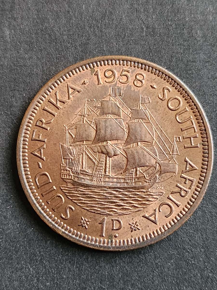 Union Penny 1958 EF+/UNC- as per photograph