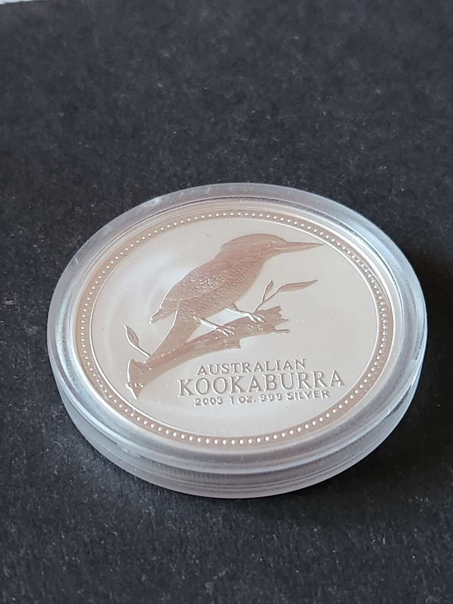 Australia Kookaburra 1 Dollar 1oz  .999 Silver 2003 Proof - as per photograph