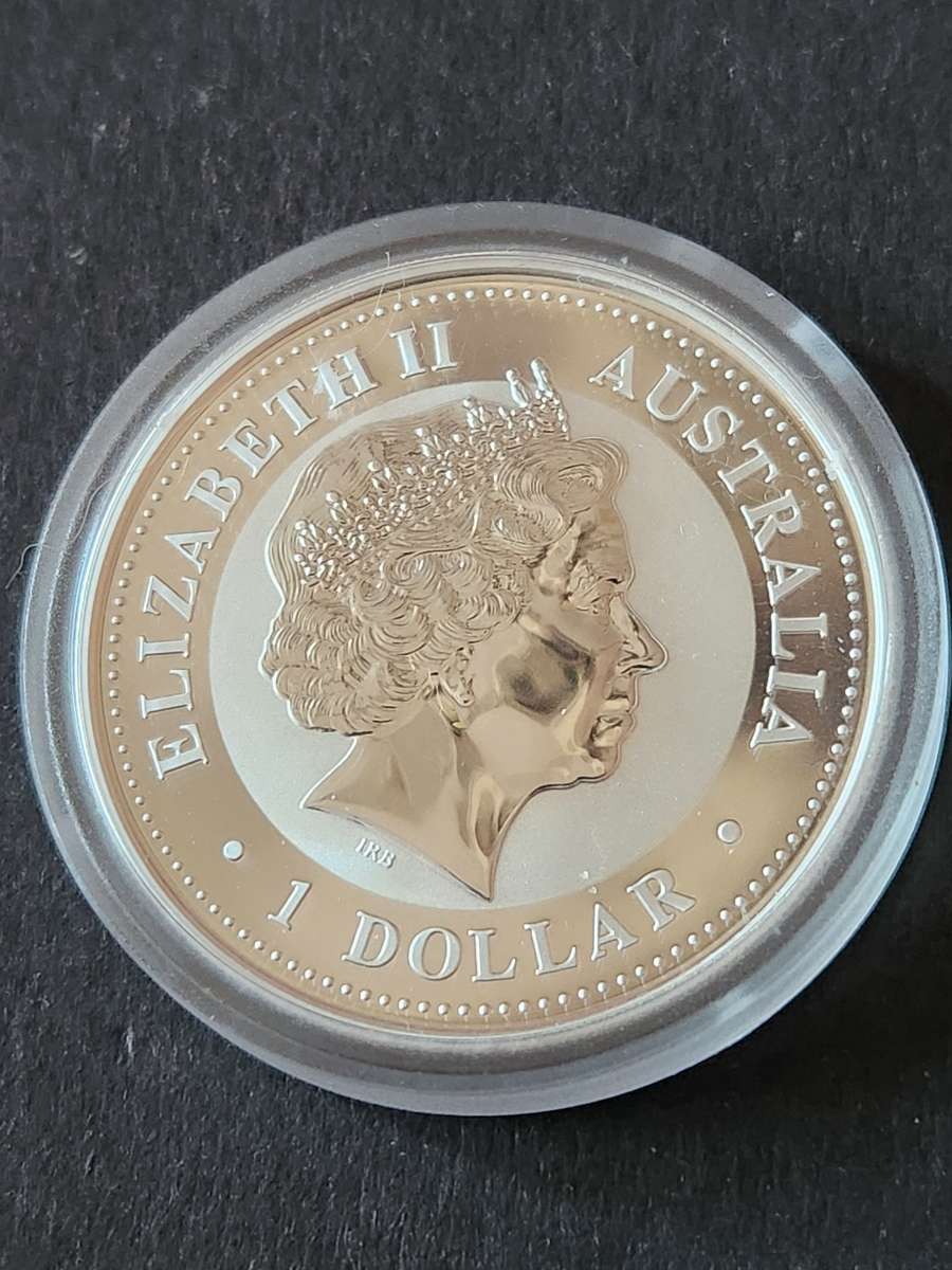 Australia Kookaburra 1 Dollar 1oz  .999 Silver 2003 Proof - as per photograph