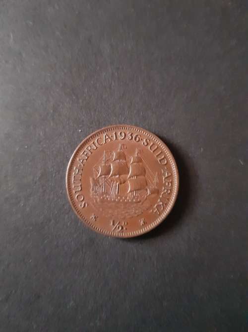 Union 1/2 Penny 1936 VF/VF+