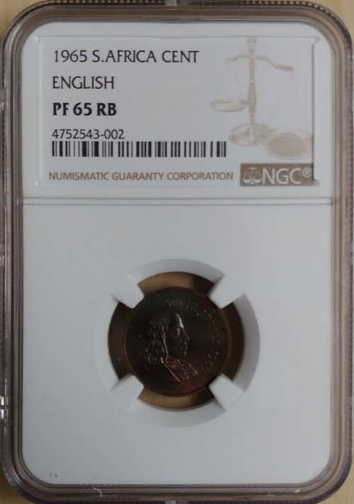 1965 CENT GRADED BY NGC PF65 RB